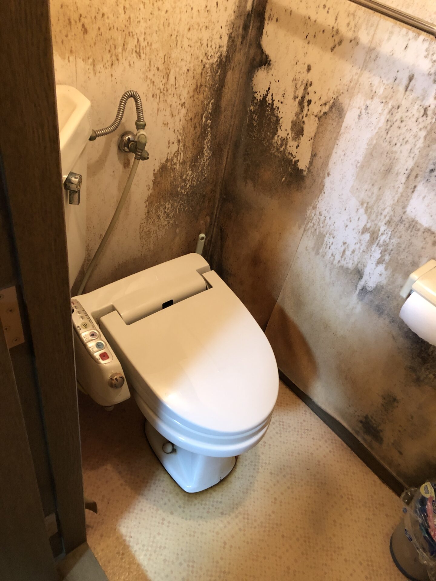 トイレ交換、クロス・CF張り替え工事の施工前 1